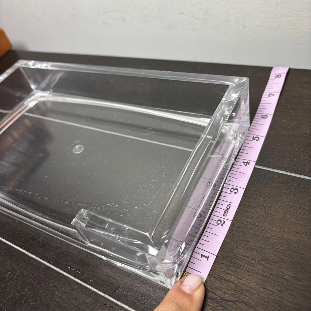 Clear Acrylic Desk Tray | Guest Towel Holder | Office Organizer | 9.25